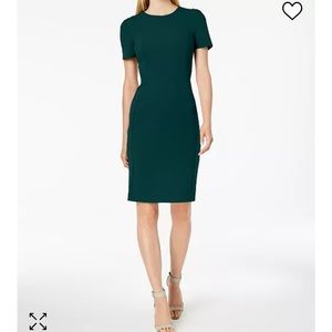 Calvin Klein Green Scuba Dress for office or party